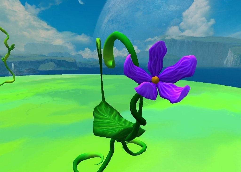 Flower closeup in AltspaceVR