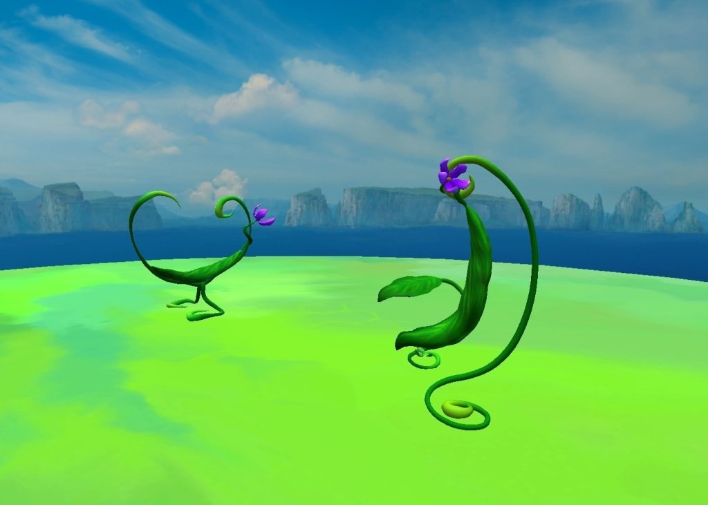 Flower inspired furniture in AltspaceVR